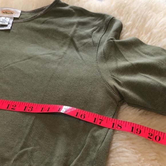 Talbots olive green tee size M - Picture 6 of 7
